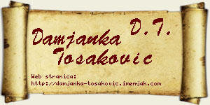 Damjanka Tošaković vizit kartica